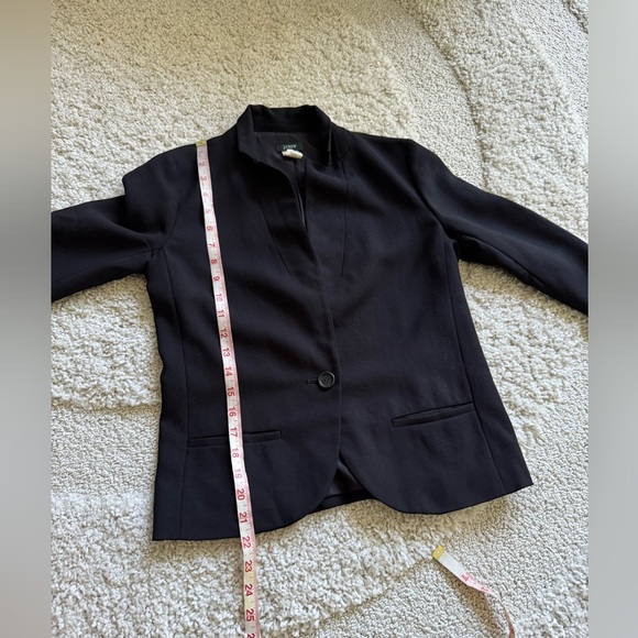 J. Crew Black Blazer Classic Wool Jacket Size 0 - Picture 11 of 12